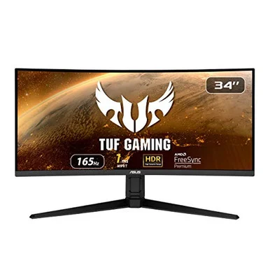 Asus TUF VG34VQL1B 34" WQHD Curved Screen LED Gaming LCD Monitor - 21:9 - Black