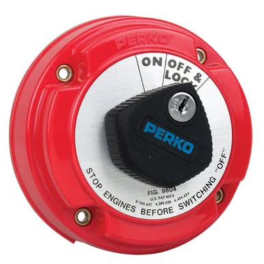 Perko 9604DP Medium Duty Main Battery Disconnect Switch W/alternator Field Disconnect & Key Lock