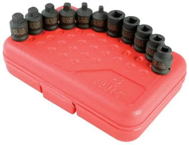 Sunex 3841 11-piece 3/8 In. Drive Drain/pipe Plug Impact Socket Set