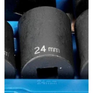 Grey Pneumatic 2124M 1/2" Drive 12 Point Metric Impact Socket 24mm