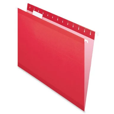 Esselte Hanging Folder - Letter - 8.50" X 11" - 1/5 Tab Cut - Red - 25 / Box (415215RED)