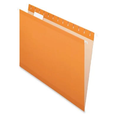 Esselte Hanging Folder - Letter - 8.50" X 11" - 1/5 Tab Cut - Orange - 25 / Box (415215ORA)