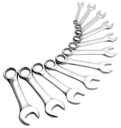 Sunex 9930 11pc Sae Stubby Full Polish Combination Wrench Set