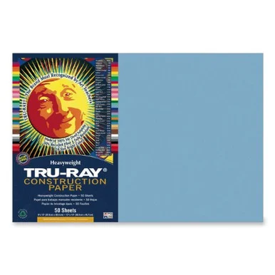 Riverside Tru-ray Fade Resistant Construct. Paper - 12" X 18" - Steel Blue (PAC103048)