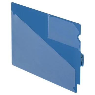 Esselte Recycled Colored Vinyl Out Guides - Printedout - 12.75" X 9.50" - 50 / Box - Blue Divider (13542_40)