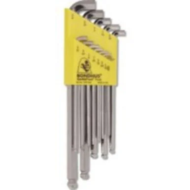 Hex Ball End Wrench Set, 13 Piece, .050" To 3/8", Stubby, L Shape, Briteguard, In Twist-to-lock Case 16737