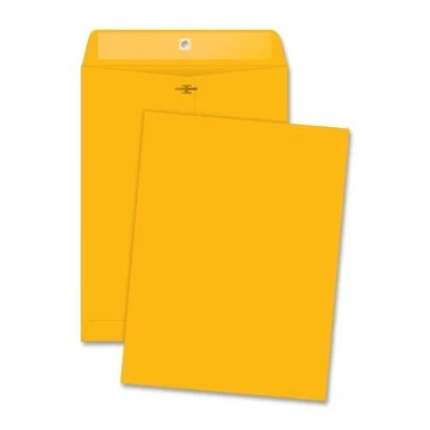 Quality Park Clasp Envelope - Clasp - 10" X 13" - Gummed - Kraft - 100/box - Clear (QUA37892)