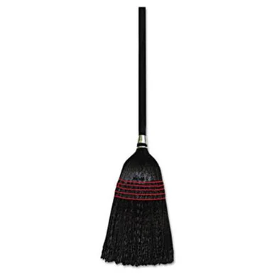 Boardwalk BWK930BP Flagged Tip Poly Bristle Janitor Brooms, 57-58-1/2", Natural/black, 12/carton