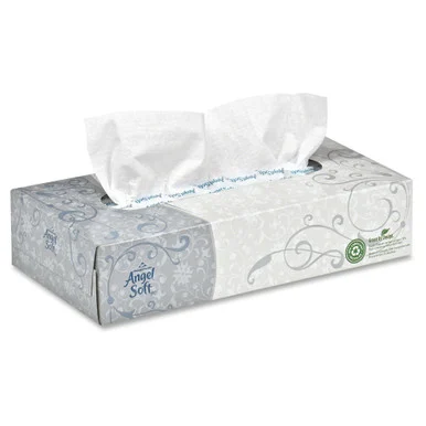 Angel Soft Ps Facial Tissue - 2 Ply - 100 Sheets Per Box - 30 / Carton - 7.65" X 8.85" - White - Fiber (48580ct)
