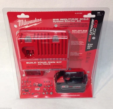 Milwaukee Electric Tools 48-59-1850 M18 Redlithium Xc5.0 System Starter Kit