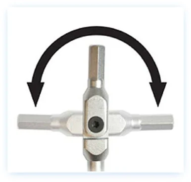 Bondhus 00010 6 Piece Chrome Hex Pro Pivot Head Hex Wrench Set - Metric 00010_43