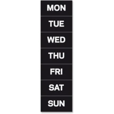 Mastervision Magnetic Weekday Calendar Characters - 1" X 2" - Black (fm1007_35)