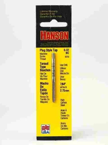 Irwin Industrial 8018 High Carbon Steel Machine Screw Plug Tap 6-32 Nc