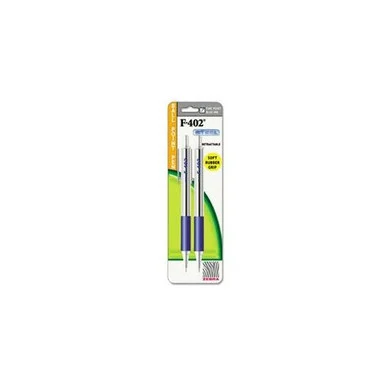 Zebra Pen F-402 Ballpoint Pen - Fine Pen Point Type - 0.7 Mm Pen Point Size - Blue Ink - 2 / Pack (29222)