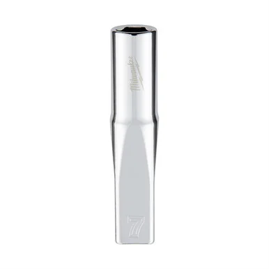Milwaukee Electric Tools 45-34-9045 Milwaukee Tool Milwaukee Tool 1/4" Drive 7mm Metric Deep Socket With Four Flat Sides, 6-point, Vanadium Steel, Chrome