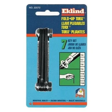 Eklind Tool Company 22572 7 Piece Torx Key Set T10 - T20