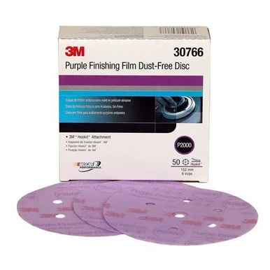 3m 3M-30766 Purple Finishing Film Hookit Disc, P2000