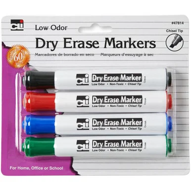 CLI Chisel Tip Dry Erase Markers (18505023) - Charles Leonard