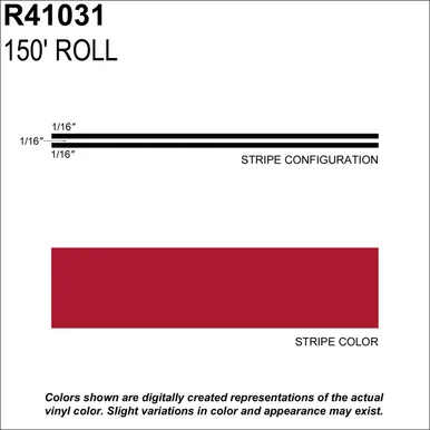 Sharpline Converting Inc R41031 Ms, 3/16" X 150'; Fire Red - Prostripe