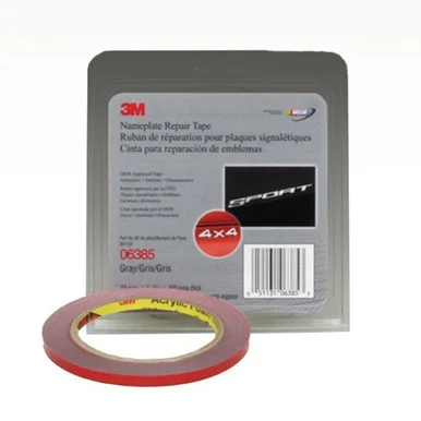3m 06385 Nameplate Repair Tape, Gray, .236" X 5 Yds.