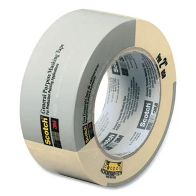 3m 2020-2A-BK Commercial-grade Masking Tape For Production Painting, 1.88" X 60 Yds, Natural, 1/roll