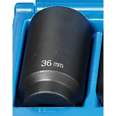 Grey Pneumatic 2136MD 1/2" Drive 12 Point Deep Metric Impact Socket 36mm
