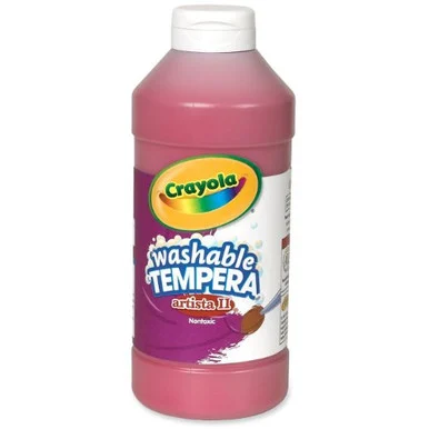 Crayola Artista Ii Tempera Paint - 16 Oz - 1each - Red (543115038)