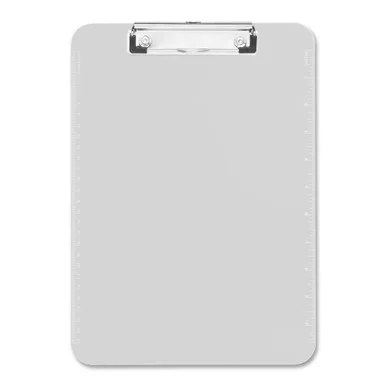 Sparco Translucent Clipboard - 9" X 12" - Low-profile - Plastic - Clear (SPR01869)