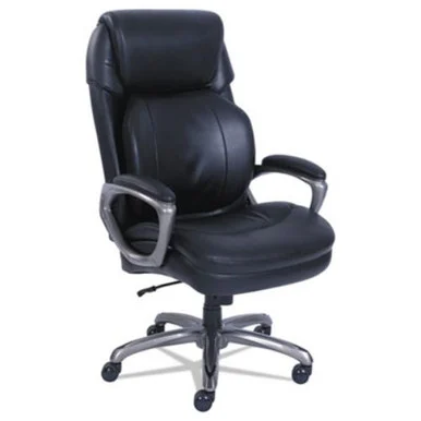 Lf Products Pte Ltd 48964 Cosset Big And Tall Executive Chair, Supports Up To 400 Lbs., Black Seat/black Back, Slate Base