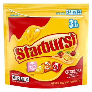 Starburst Fruit Chews Party Size Bag (starburst50oz) - Mars