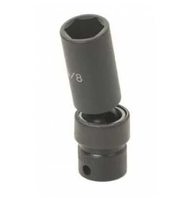 Grey Pneumatic 1018UD 3/8" Drive X 9/16" Deep Universal Socket 6 Point - Black