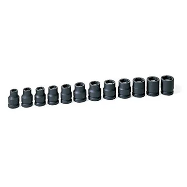 Grey Pneumatic Corp. 1512MG 1/2" Drive 12 Piece Metric Magnetic Impact Socket Set