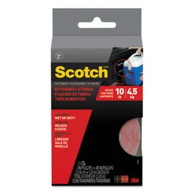 3m RF6740 Extreme Fasteners, 1" X 48", Black, 2 Roll/pack