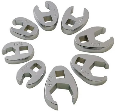 Sunex Tools 3/8" Dr. 8 Pc. Fully Polished SAE Flare Nut Crowfoot Wrench Set 9708