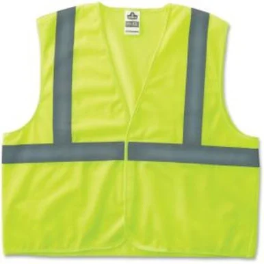 Glowear Ergodyne Glowear Class 2 Lime Super Econo Vest - Large/extra Largepolyester Mesh - 1/ Carton - Lime (ego-20975)