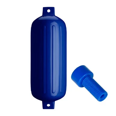 Polyform U.s. G-6-COBALTBLUE Polyform G-6 Twin Eye Fender 11" X 30" - Cobalt Blue W/air Adapter