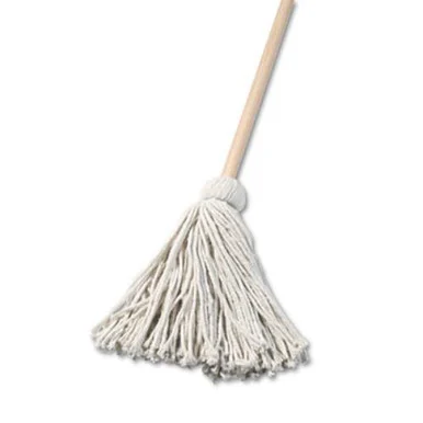 Boardwalk BWK116C Deck Mop, 48" Wooden Handle, 16oz Cotton Fiber Head