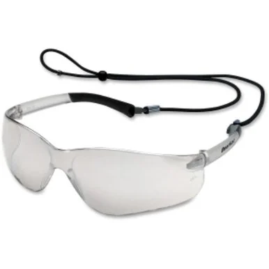 Crews Bearkat Safety Glasses - Rubber, Polycarbonate, Polycarbonate Lens, Frame - 1each - Clear (crwbk119)