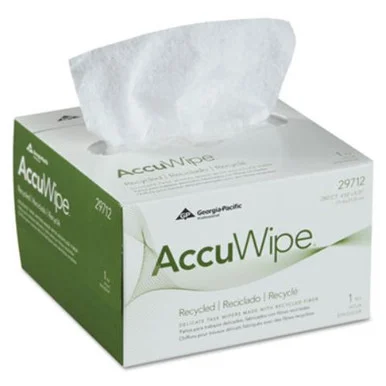 Georgia Pacific GPC297-12 Accuwipe Recycled One-ply Delicate Task Wipers, 4 1/2 X 8 1/4, White, 280/box