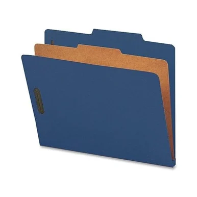 Sparco Colored Classification Folder - Letter - 8.50" X 11" - 1 Dividers - Blue - 10 / Box (SP17202)