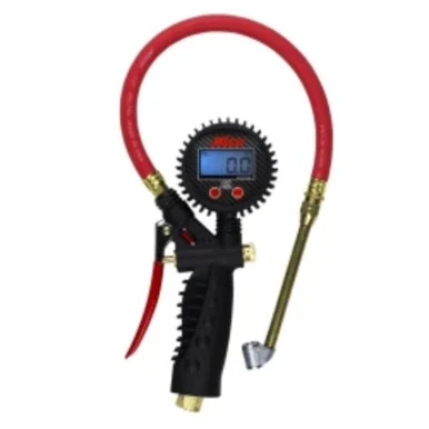 Milton Industries S-577A Analog Inflator Gauge With Straight Foot Head Chuck S576D