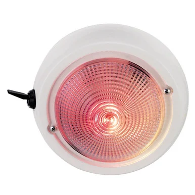 Perko 1263DP1WHT Dome Light W/red & White Bulbs