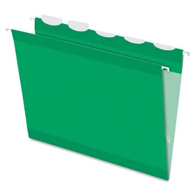 Pendaflex Ready-tab Extra Capacity Reinforced Hanging Folder With Lift Tab - Letter - 8.50" X 11" - 1/5 Tab Cut - Bright Green - 25 / Box (ESS42626)