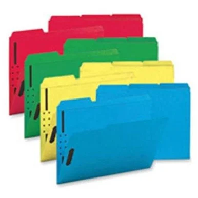 Sparco Colored Fastener Folder - Letter - 8.50" X 11" - 2 Fastener - 2" Folder Fastener Capacity - 1/3 Tab Cut - Assorted Position Tab Location - 11 Pt. - Blue - 50 / Box (SP17267)