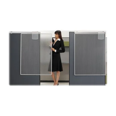 Quartet Lightweight Workstation Privacy Screen - 36" Width X 1.25" Depth X 48" Height - Plastic - Silver (WPS1000)