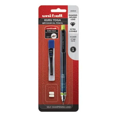 Sanford 1858549 Kurutoga Mechanical Pencil, 0.7 Mm, Hb (#2), Black Lead, Black/green Barrel