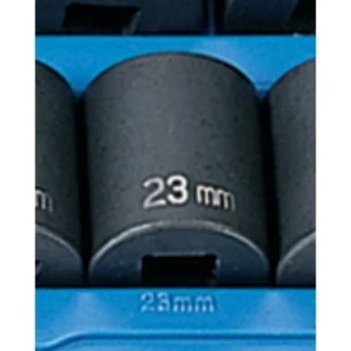 Grey Pneumatic 2023M 1/2" Drive Standard Metric Impact Socket - 23mm