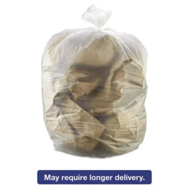Integrated Bagging Systems S366017N High-density Can Liner, 36 X 60, 55-gallon, 17 Micron, Clear, 25/roll