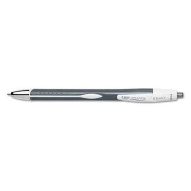 Bic Atlantis Exact Fine Point Ball Pen - Fine Pen Point Type - Black - Barrel12 Dozen (vcgn11bk)