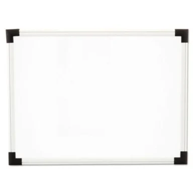 Universal Office Products UNV43722 Dry Erase Board, Melamine, 24 X 18, White, Black/gray, Aluminum/plastic Frame